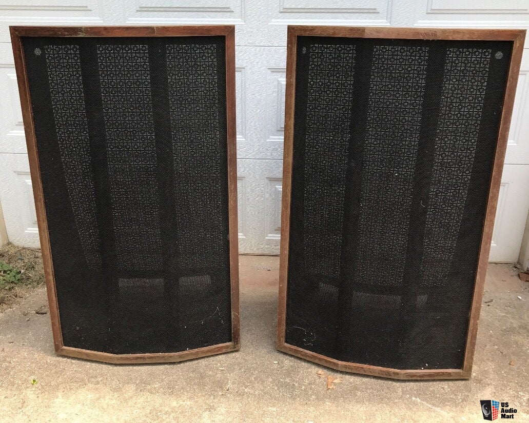Pr Acoustat Model X Speaker Cabinets Only Good Condition Photo