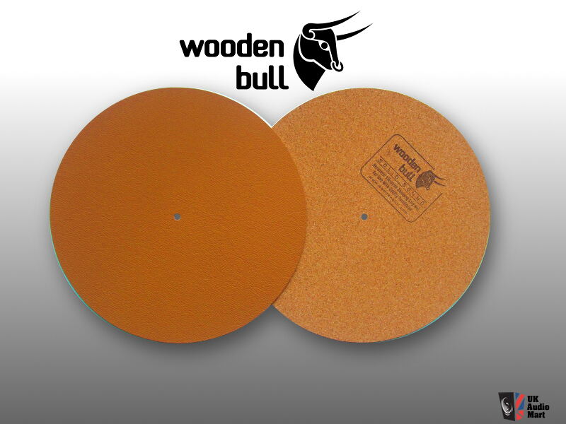 Wooden Bull Leather & Cork Audiophile Turntable Mat Retro Tan