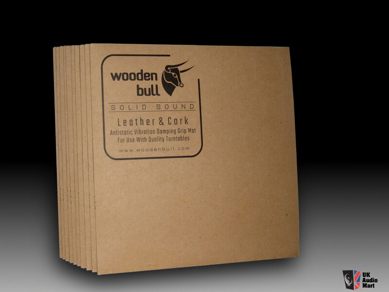 Wooden Bull Leather & Cork Audiophile Turntable Mat Retro Tan