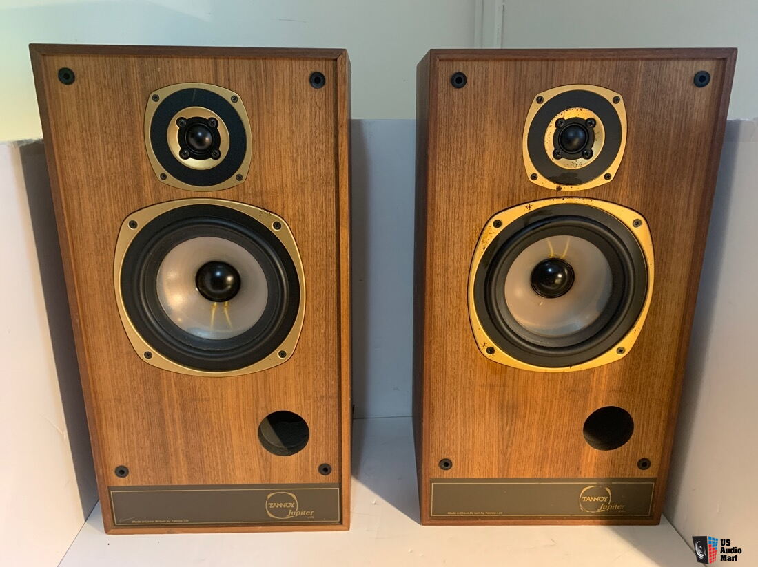 Tannoy Jupiter Vintage Wood Cabinet Two Way Stereo Speakers Photo