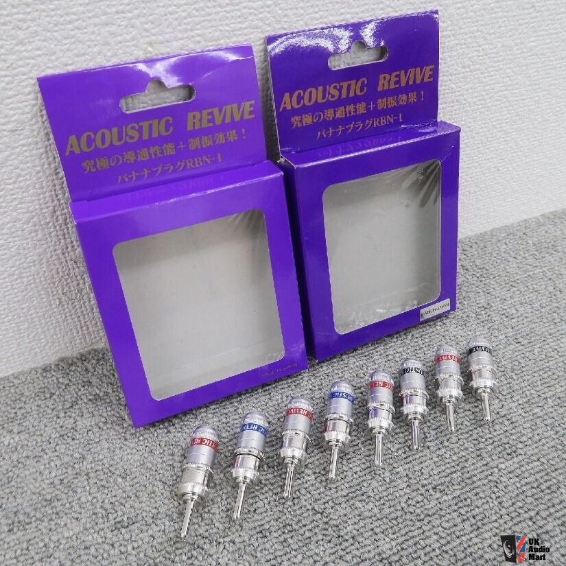 Acoustic Revive RBN-1 Hi-End Banana Connectors 2set 8pcs! For Sale