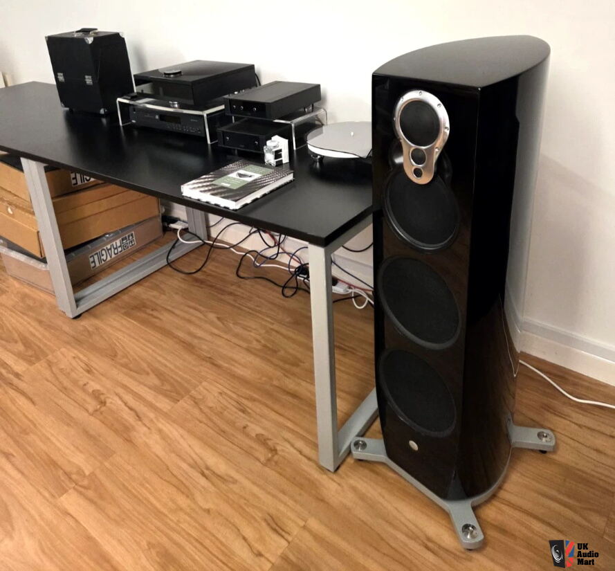 Linn Klimax 350A Exakt Organik Speakers High-Gloss Black Pair Ex