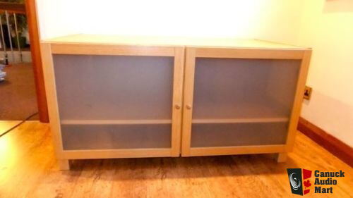 Ikea Tv Cabinet Two Shelves With Glass Doors Photo 699547 Uk